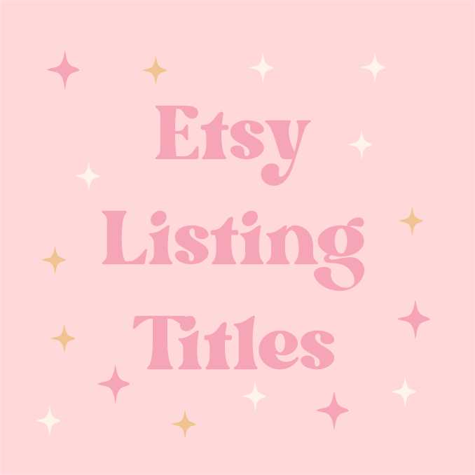 Etsy Listing Titles