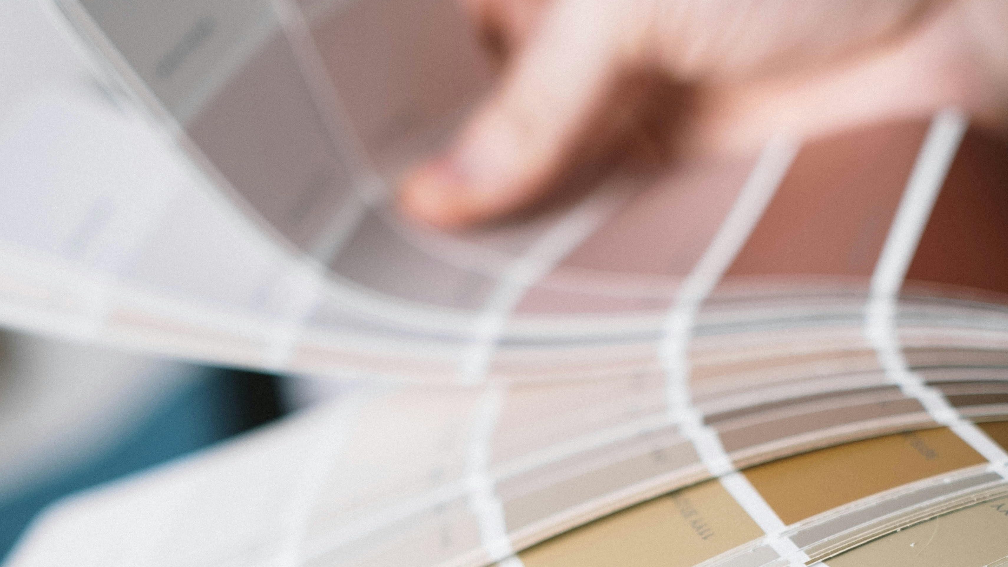 A photograph of lots of colour swatches