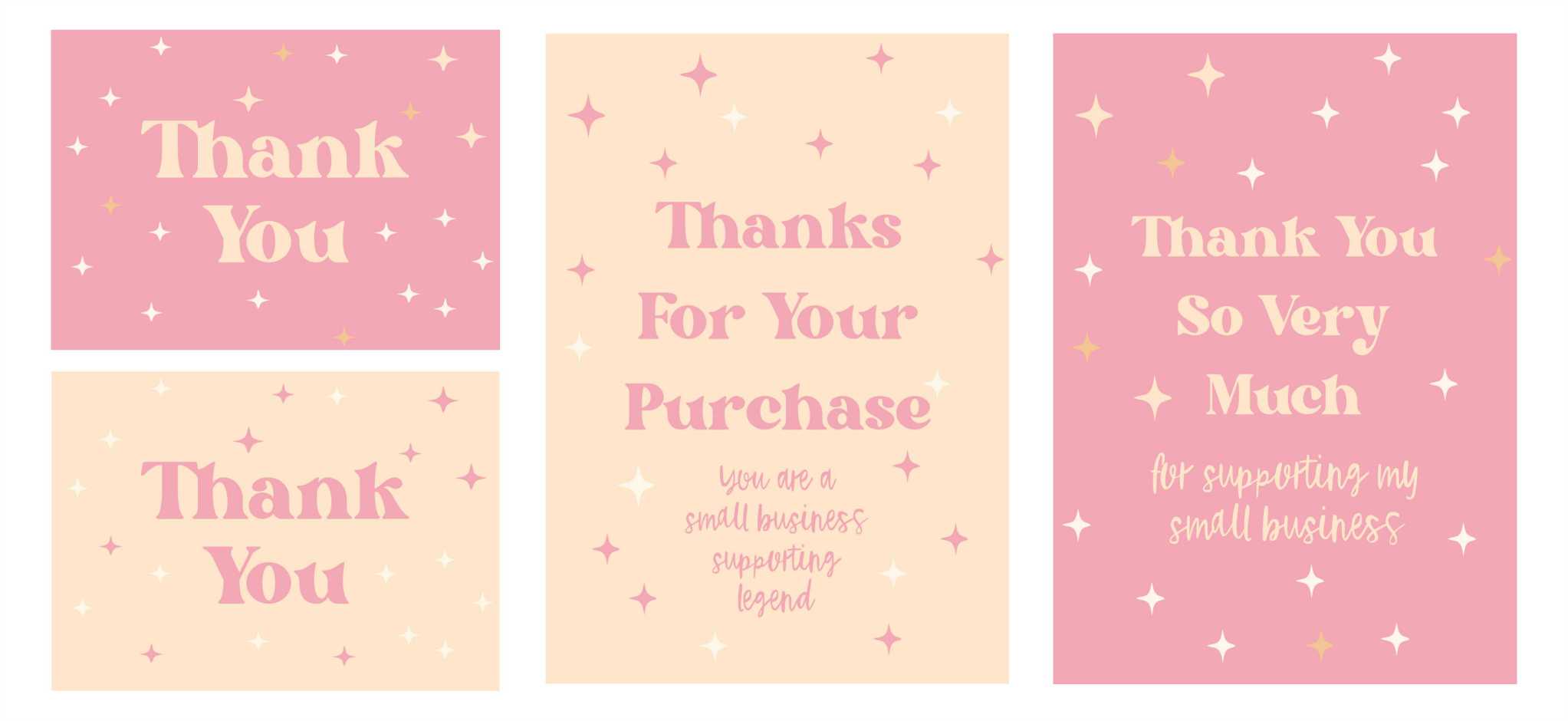 Custom Thank You Labels For Etsy Sellers | Multi-Size Stickers & Seals For Packaging